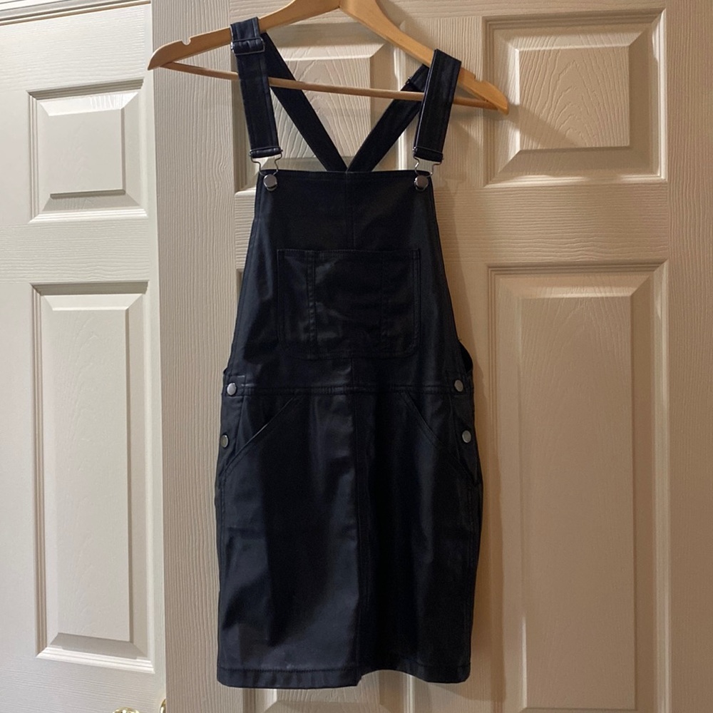 Adorable Leather-Like Overalls